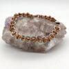 Barrel Weave bronze & stainless steel chainmaille bracelet