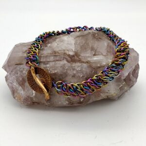 Great Southern Gathering Rainbow Niobium chainmaille bracelet